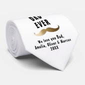 Beste vader snor Vaderdag 3 foto collage Stropdas (Opgerold)