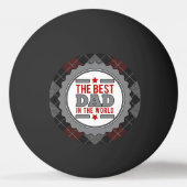 Beste vader ter wereld Argyle Grey Pingpongballen (Achterkant)