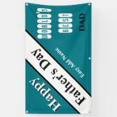 Beste vader Turquoise Banner (Verticaal)