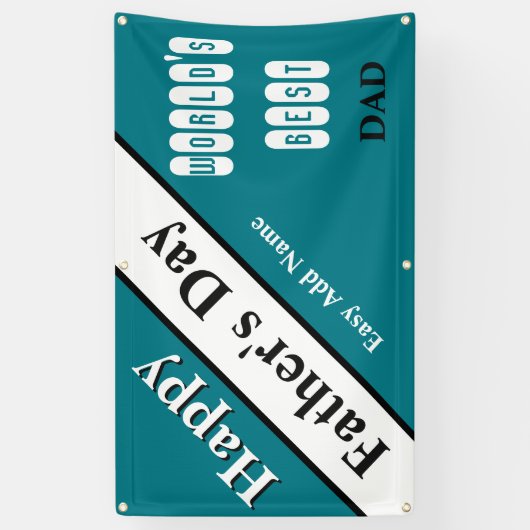 Beste vader Turquoise Banner (Verticaal)