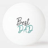 Beste Vader Turquoise Script Vaderdag Pingpongballen (Achterkant)