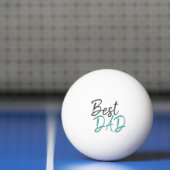 Beste Vader Turquoise Script Vaderdag Pingpongballen (Net)