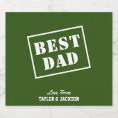 "BESTE VADER" uit Kinder Bier Etiket (Enkel label)