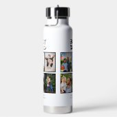 Beste vader Vaderdag 6 foto Waterfles (Rechts)