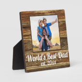Beste vader Vaderdag, aangepaste foto's en tekst t Fotoplaat (Voorkant)