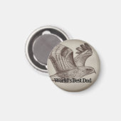 Beste vader van de wereld magneet (Voorkant / Achterkant)