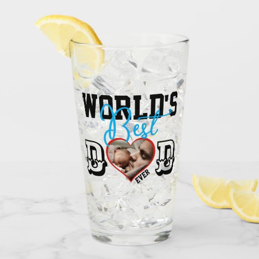 Beste vader van de wereld ooit met Foto Glass Glas (Voorkant ijs)