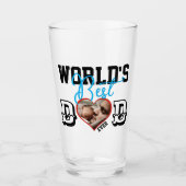 Beste vader van de wereld ooit met Foto Glass Glas (Voorkant)