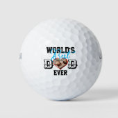 Beste vader van de wereld ooit met foto golfballen (Voorkant)