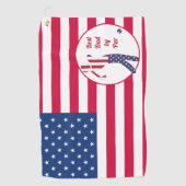 Beste vader van Par | Amerikaanse vlag Golf Player Golfhanddoek (Voorkant)