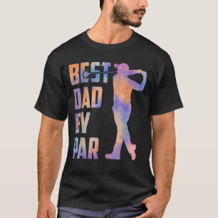 Beste vader van Par Ball Disc Papa Golfer Tie Dye T-shirt