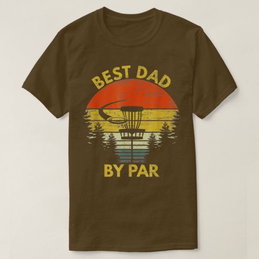  beste vader van Par Disc Golf Gift Mannen vaders T-shirt (Design voorkant)