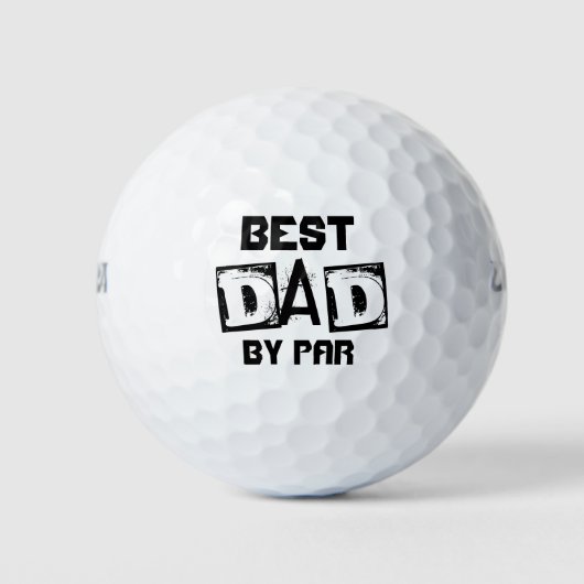 Beste vader van Par Golf Balls Golfballen (Voorkant)