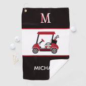 Beste vader van Par Golf Cart Monogram Golfhanddoek (Insitu)