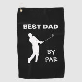 Beste vader van Par Golf papa Golfer Pun Vaderdag Golfhanddoek (Voorkant)