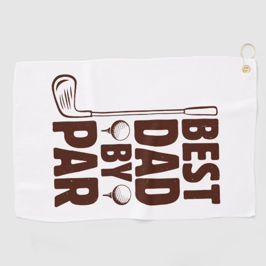 Beste vader van Par Golf papa Golfhanddoek (Horizontaal)