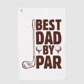 Beste vader van Par Golf papa Golfhanddoek (Voorkant)