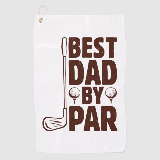 Beste vader van Par Golf papa Golfhanddoek (Voorkant)