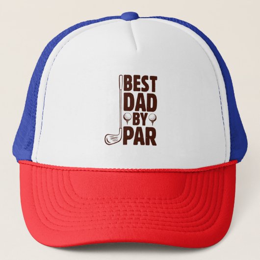 Beste vader van Par Golf papa Trucker Pet (Voorkant)