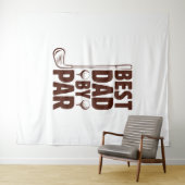 Beste vader van Par Golf papa Wandkleed (In Situ (horizontaal))