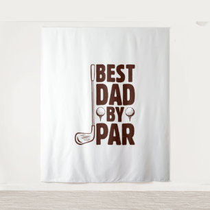 Beste vader van Par Golf papa Wandkleed