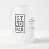 Beste vader van Par Golf Vaderdag Matglas Bierpul (Voorkant links)