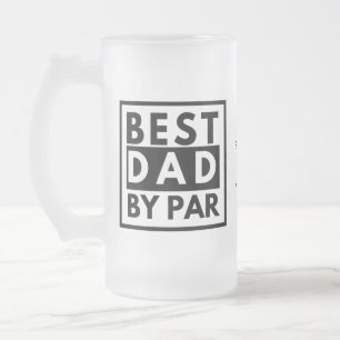 Beste vader van Par Golf Vaderdag  Matglas Bierpul
