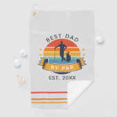 Beste vader van Par Golfing Fathers Day Papa Golfhanddoek (Insitu)