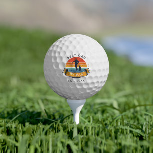 Beste vader van Par Golfing Fathers Day Retro Golfballen