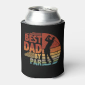 Beste vader van Par Papa Vaderdag geeft Golf Blikjeskoeler (Blikje Voorkant)