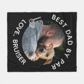 Beste vader van Par Pet Aangepast Foto Golf Fleece Deken (Voorkant (Horizontaal))