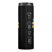 Beste vader van Par Rainbow & Black Thermosbeker (Achterkant)