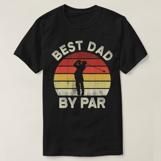 beste vader van Par Vaderdag Golfing T-shirt (Design voorkant)