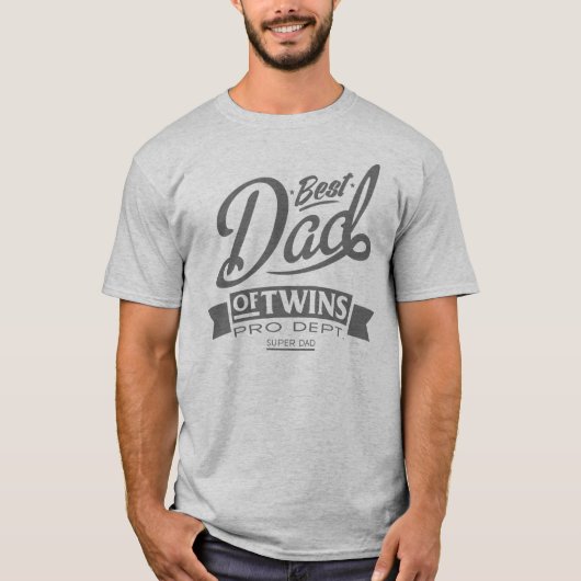 Beste vader van Twins Pro Dept. Super Pap T-shirt (Voorkant)