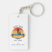 Beste vader van vaders Dag Golf Lover Sleutelhanger (achterkant)