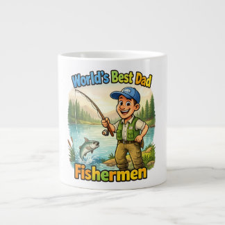 Beste Vader Visser bij het Meer Grappig Cadeau-ide Extra Grote Beker