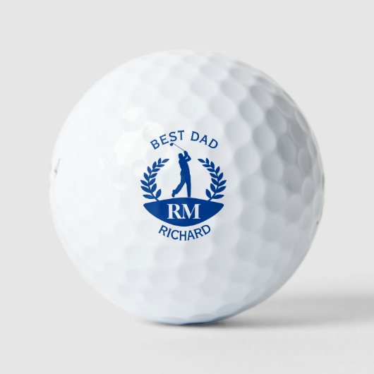 Beste vader Voornaam Golfer Monogram Golfballen (Voorkant)