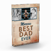 Beste vader Waterverf vader 3 Foto Collage (Links)