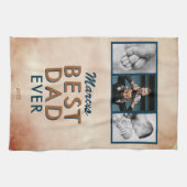 Beste vader Waterverf vader 3 Foto Collage Theedoek (Horizontaal)