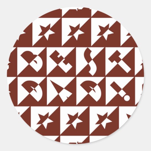 Beste vader Wilde Tekst in het rood Ronde Sticker (Voorkant)