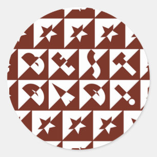 Beste vader Wilde Tekst in het rood Ronde Sticker