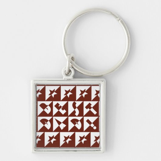 Beste vader Wilde Tekst in het rood Sleutelhanger (Voorkant)