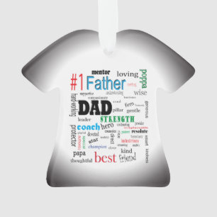 Beste Vader Woordwolk Ornament