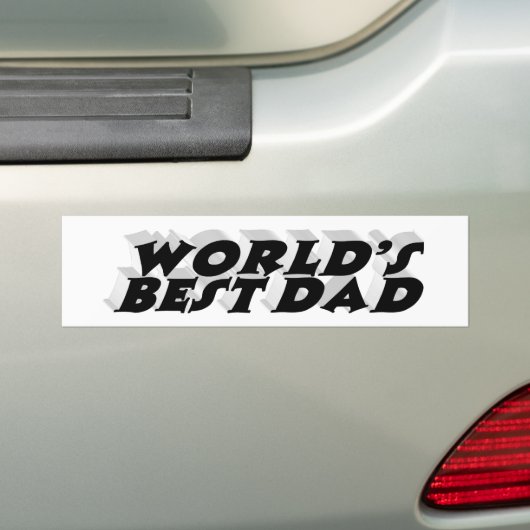 Beste vader zwarte 3d tekst bumpersticker (Op auto)