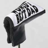 Beste vader zwarte 3d tekst golfheadcover (3/4 voorkant)