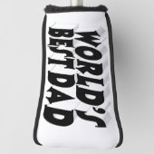 Beste vader zwarte 3d tekst golfheadcover (Draai 90)