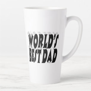 Beste vader zwarte 3d tekst latte mok