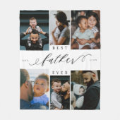 Beste vaders Dag Foto Collage Fleece Deken (Voorkant)