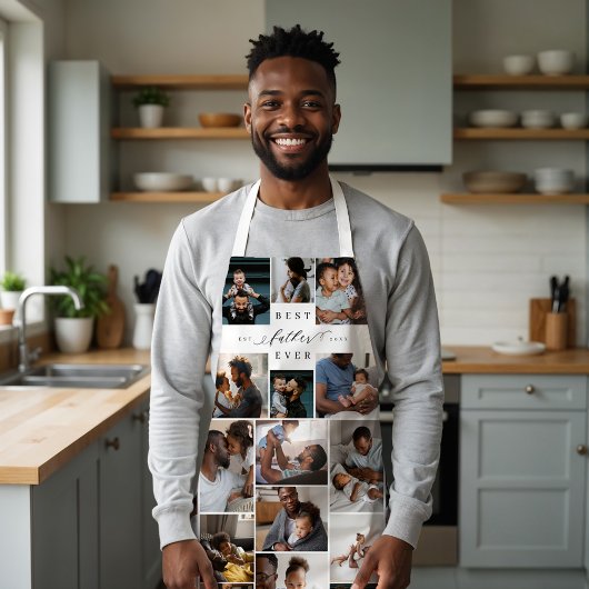 Beste vaders Dag Foto Collage Schort