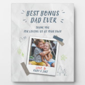 Beste vaders Dag Stepdad Aangepaste Foto Fotoplaat (Voorkant)